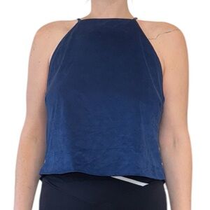 Navy Blue Pac-Sun velvet crop top